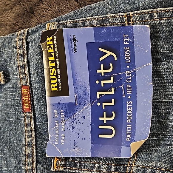 Boys NWT Rustler Denim Utility Shorts Sz.12 - Picture 3 of 4